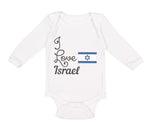 Long Sleeve Bodysuit Baby I Love Israel Boy & Girl Clothes Cotton