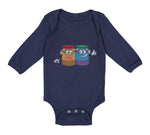 Long Sleeve Bodysuit Baby Peanut Butter - Jelly Boy & Girl Clothes Cotton