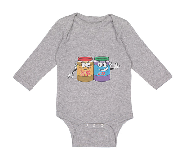 Long Sleeve Bodysuit Baby Peanut Butter - Jelly Boy & Girl Clothes Cotton