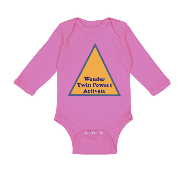 Long Sleeve Bodysuit Baby Wonder Twin Powers Activate Boy & Girl Clothes Cotton