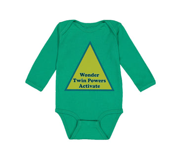 Long Sleeve Bodysuit Baby Wonder Twin Powers Activate Boy & Girl Clothes Cotton