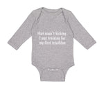 Long Sleeve Bodysuit Baby Wasn'T T Kicking Training for Triathlon Funny Humor