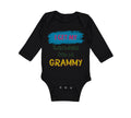 Long Sleeve Bodysuit Baby My Awesomeness Grammy Grandmother Grandma Cotton