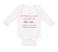 Long Sleeve Bodysuit Baby If Mommy and Daddy Say No Call 1 800 Auntie Cotton