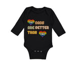 Long Sleeve Bodysuit Baby 2 Dads Are Better than 1 Gay Dad Father's Day Cotton - Cute Rascals