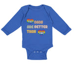 Long Sleeve Bodysuit Baby 2 Dads Are Better than 1 Gay Dad Father's Day Cotton - Cute Rascals