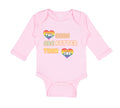 Long Sleeve Bodysuit Baby 2 Dads Are Better than 1 Gay Dad Father's Day Cotton