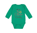 Long Sleeve Bodysuit Baby I Love My Police Officer Daddy Badge Dad Father's Day