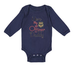 Long Sleeve Bodysuit Baby I Love My Police Officer Daddy Badge Dad Father's Day