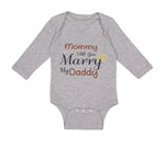 Long Sleeve Bodysuit Baby Mommy Will You Marry My Daddy Mom Mothers Day Cotton