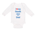 Long Sleeve Bodysuit Baby I Love My Greek Dad Boy & Girl Clothes Cotton