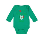Long Sleeve Bodysuit Baby I Love My Mexican Dad Boy & Girl Clothes Cotton