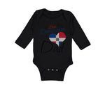 Long Sleeve Bodysuit Baby I Love My Dominican Dad Boy & Girl Clothes Cotton