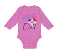 Long Sleeve Bodysuit Baby I Love My Dominican Dad Boy & Girl Clothes Cotton