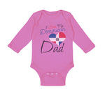 Long Sleeve Bodysuit Baby I Love My Dominican Dad Boy & Girl Clothes Cotton