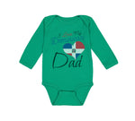Long Sleeve Bodysuit Baby I Love My Dominican Dad Boy & Girl Clothes Cotton