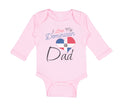 Long Sleeve Bodysuit Baby I Love My Dominican Dad Boy & Girl Clothes Cotton