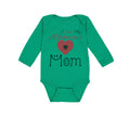 Long Sleeve Bodysuit Baby I Love My Albanian Mom Boy & Girl Clothes Cotton