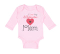 Long Sleeve Bodysuit Baby I Love My Albanian Mom Boy & Girl Clothes Cotton