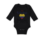 Long Sleeve Bodysuit Baby I Love My Colombian Mom Boy & Girl Clothes Cotton