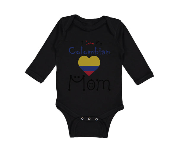 Long Sleeve Bodysuit Baby I Love My Colombian Mom Boy & Girl Clothes Cotton