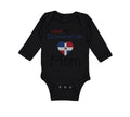 Long Sleeve Bodysuit Baby I Love My Dominican Mom Boy & Girl Clothes Cotton