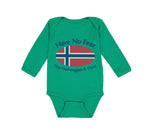 Long Sleeve Bodysuit Baby Have No Fear Norwegian Is Here Norway Norwegians - Cute Rascals