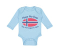 Long Sleeve Bodysuit Baby Have No Fear Norwegian Is Here Norway Norwegians