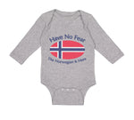 Long Sleeve Bodysuit Baby Have No Fear Norwegian Is Here Norway Norwegians - Cute Rascals