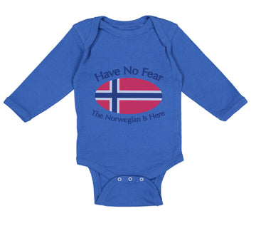 Long Sleeve Bodysuit Baby Have No Fear Norwegian Is Here Norway Norwegians