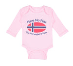 Long Sleeve Bodysuit Baby Have No Fear Norwegian Is Here Norway Norwegians - Cute Rascals
