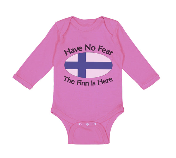 Long Sleeve Bodysuit Baby Have No Fear Finnish Is Here Finland Finns Cotton - Cute Rascals