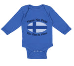 Long Sleeve Bodysuit Baby Have No Fear Finnish Is Here Finland Finns Cotton - Cute Rascals