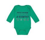 Long Sleeve Bodysuit Baby Forget Princess I Want to Be A Scientist Cotton - Cute Rascals