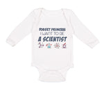 Long Sleeve Bodysuit Baby Forget Princess I Want to Be A Scientist Cotton - Cute Rascals