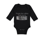 Long Sleeve Bodysuit Baby Forget The Lullaby Rock Me to Heavy Metal B Funny - Cute Rascals