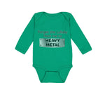 Long Sleeve Bodysuit Baby Forget The Lullaby Rock Me to Heavy Metal B Funny - Cute Rascals