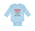Long Sleeve Bodysuit Baby Party My Crib 2Am Bring A Bottle Funny Humor Gag