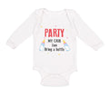 Long Sleeve Bodysuit Baby Party My Crib 2Am Bring A Bottle Funny Humor Gag