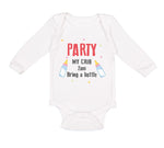 Long Sleeve Bodysuit Baby Party My Crib 2Am Bring A Bottle Funny Humor Gag
