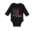 Long Sleeve Bodysuit Baby Glad Be out I Running Womb Funny Gag Humor Cotton