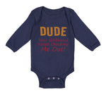 Long Sleeve Bodysuit Baby Dude Girlfriend Checking Out! Funny Humor Cotton - Cute Rascals