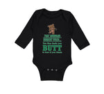 Long Sleeve Bodysuit Baby Awkward Moment When Mom Sniffs Your Butt Funny Humor B - Cute Rascals