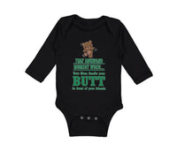 Long Sleeve Bodysuit Baby Awkward Moment When Mom Sniffs Your Butt Funny Humor B - Cute Rascals