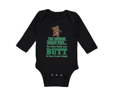 Long Sleeve Bodysuit Baby Awkward Moment When Mom Sniffs Your Butt Funny Humor B