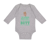 Long Sleeve Bodysuit Baby Awkward Moment When Mom Sniffs Your Butt Funny Humor B - Cute Rascals