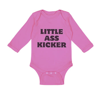Long Sleeve Bodysuit Baby Little Ass Kicker Funny Humor Style A Cotton