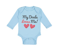 Long Sleeve Bodysuit Baby My Doula Loves Me Boy & Girl Clothes Cotton