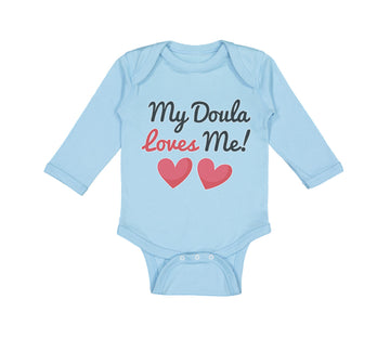 Long Sleeve Bodysuit Baby My Doula Loves Me Boy & Girl Clothes Cotton