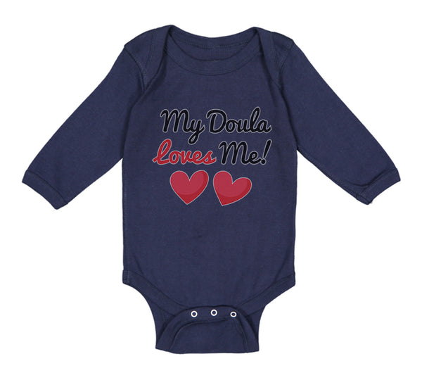 Long Sleeve Bodysuit Baby My Doula Loves Me Boy & Girl Clothes Cotton